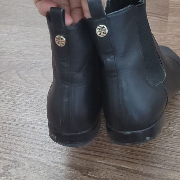 Tori Burch Black Bootie Mid Calf - Picture 2 of 11